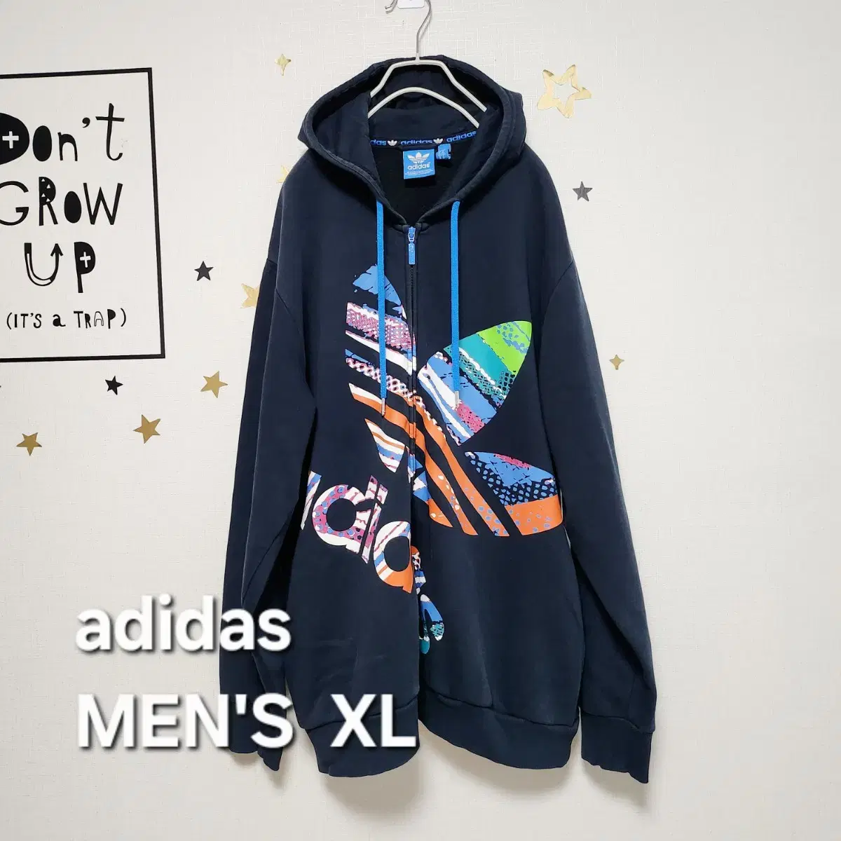 아디다스 후드집업 Oversize Big logo 남성 사이즈XL~2XL